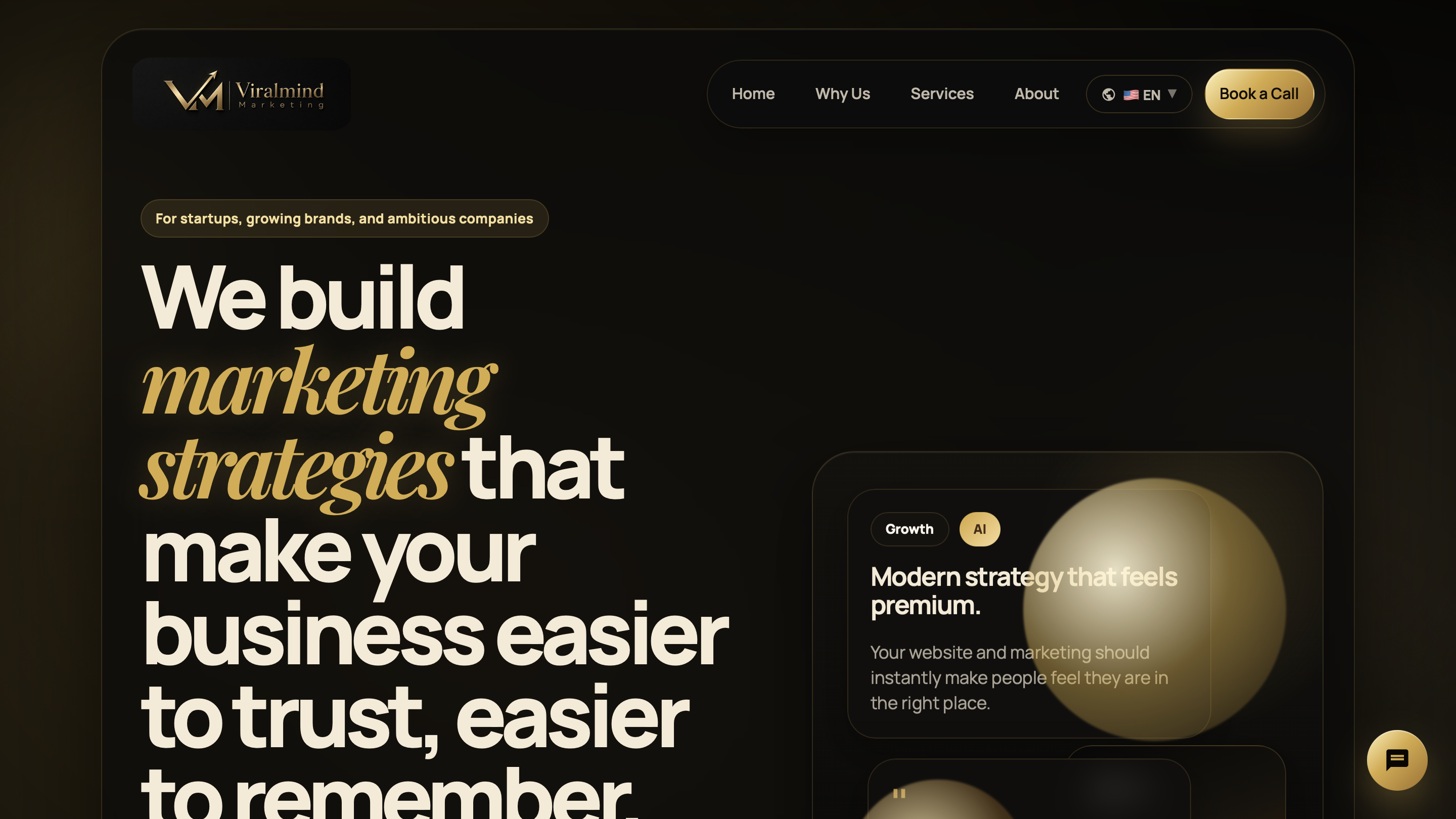 ViralMind Marketing website homepage