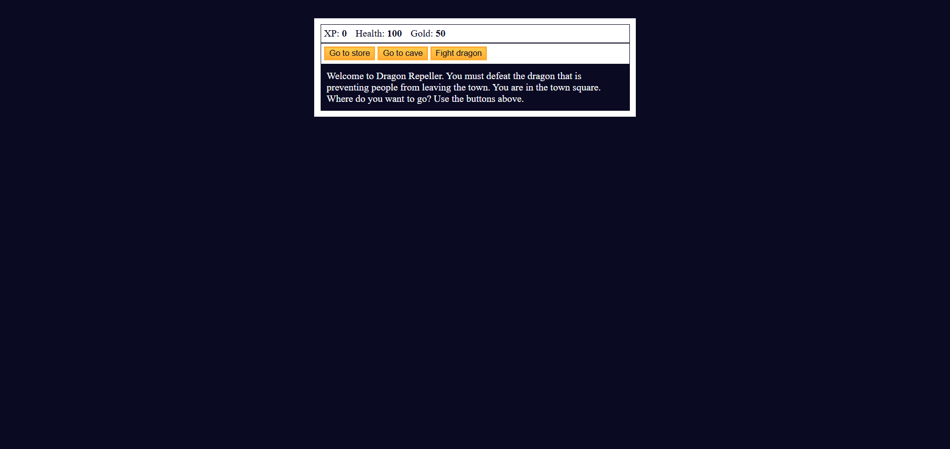 Role Playing Game project
